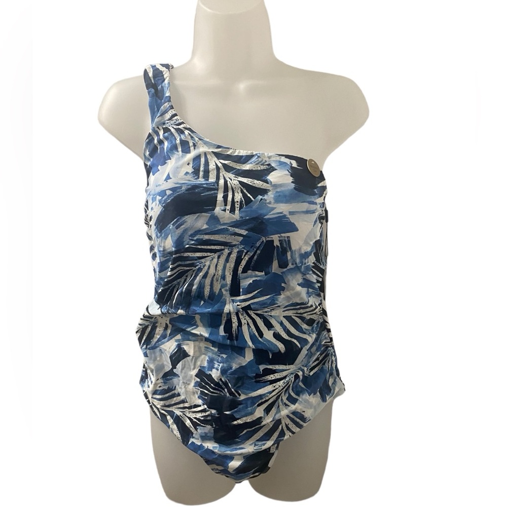 Nip Tuck Women’s One Shoulder Slimming Swimsuit Size 10